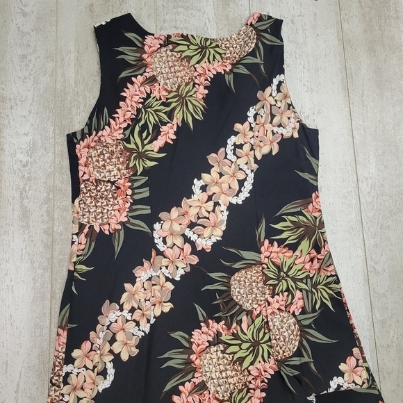 Vintage Tropical Hawaiian Midi Dress Size Medium - Picture 5 of 6